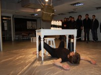 In the whites of her eyes